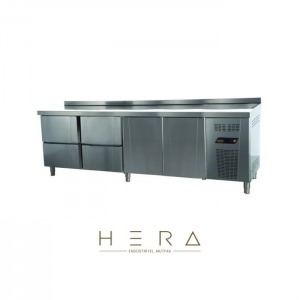 Ndustrio TPS-64-4D Tezgah Tip Snack Buzdolabı, 4 Çekmeceli 2 Kapılı