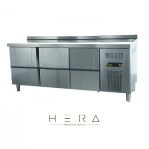 Ndustrio Tezgah Tip Buzdolabı 6 Çekmeceli Gastronorm Seri TPG-73-6D