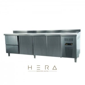 NDustrio 2 Çekmeceli 3 Kapılı Tezgah Tip Snack Derin Dondurucu, TNS-64-2D