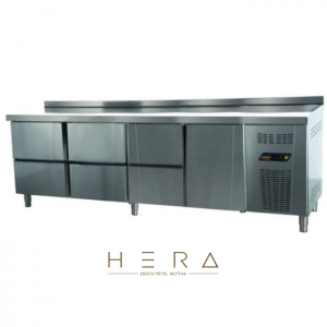 Ndustrio Tezgah Tipi Pastane Buzdolabı 6 Çekmeceli + 1 Kapılı TPP-84-6D